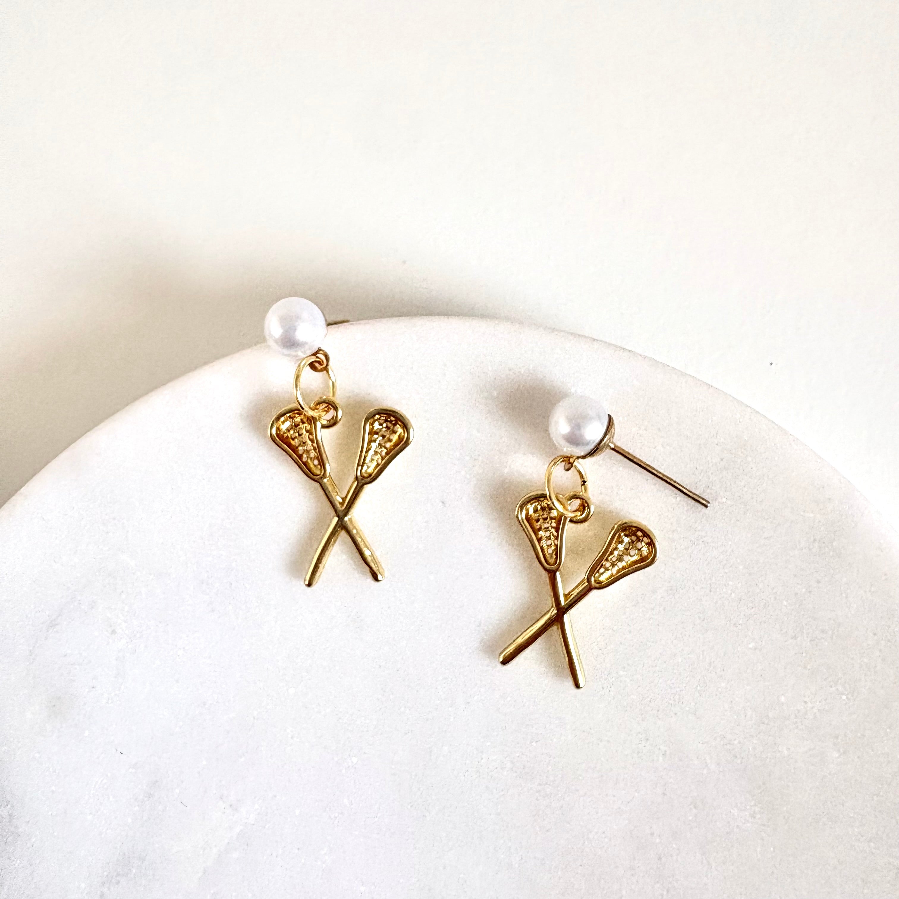 Lacrosse Earrings, LAX Earrings