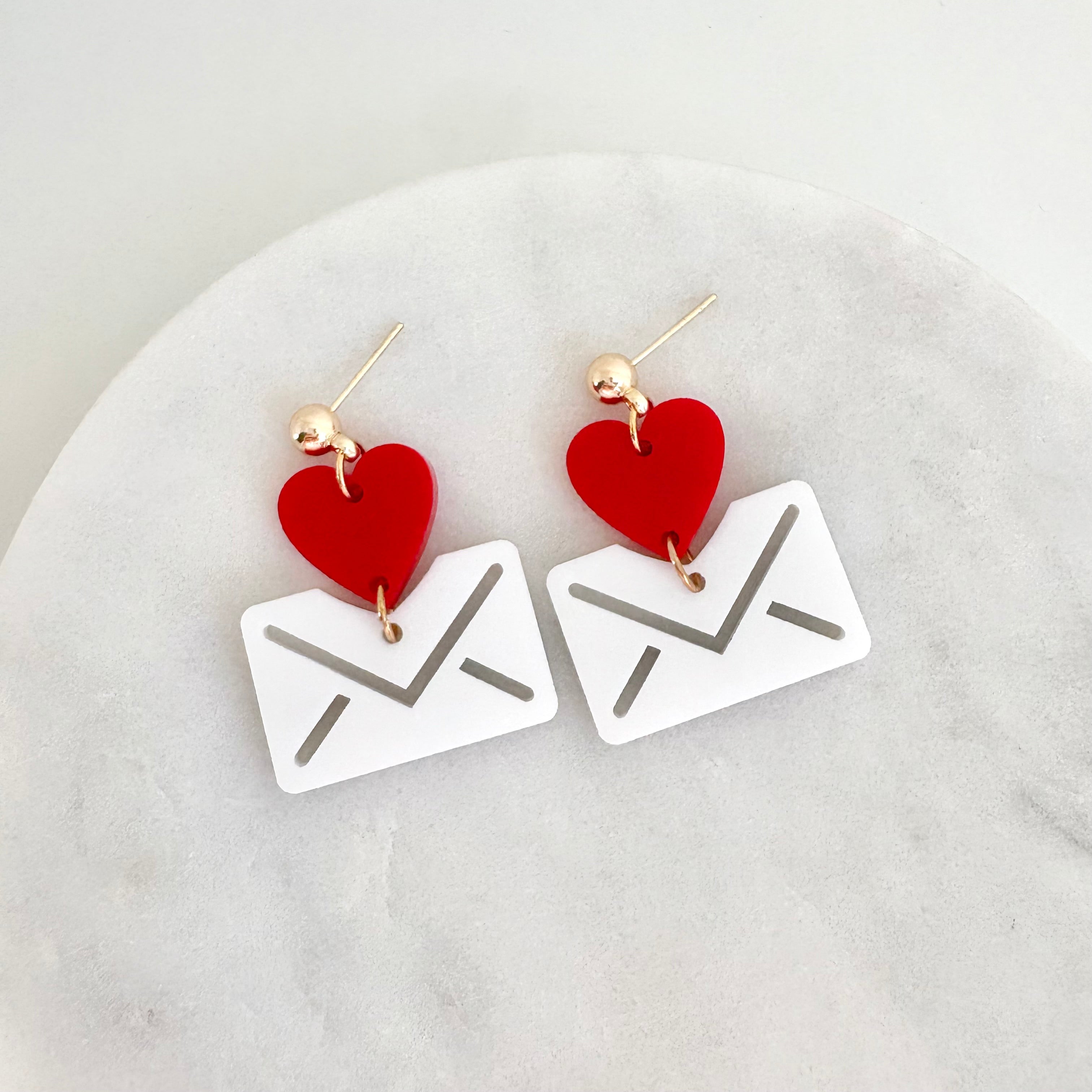Love Letter Valentine Earrings