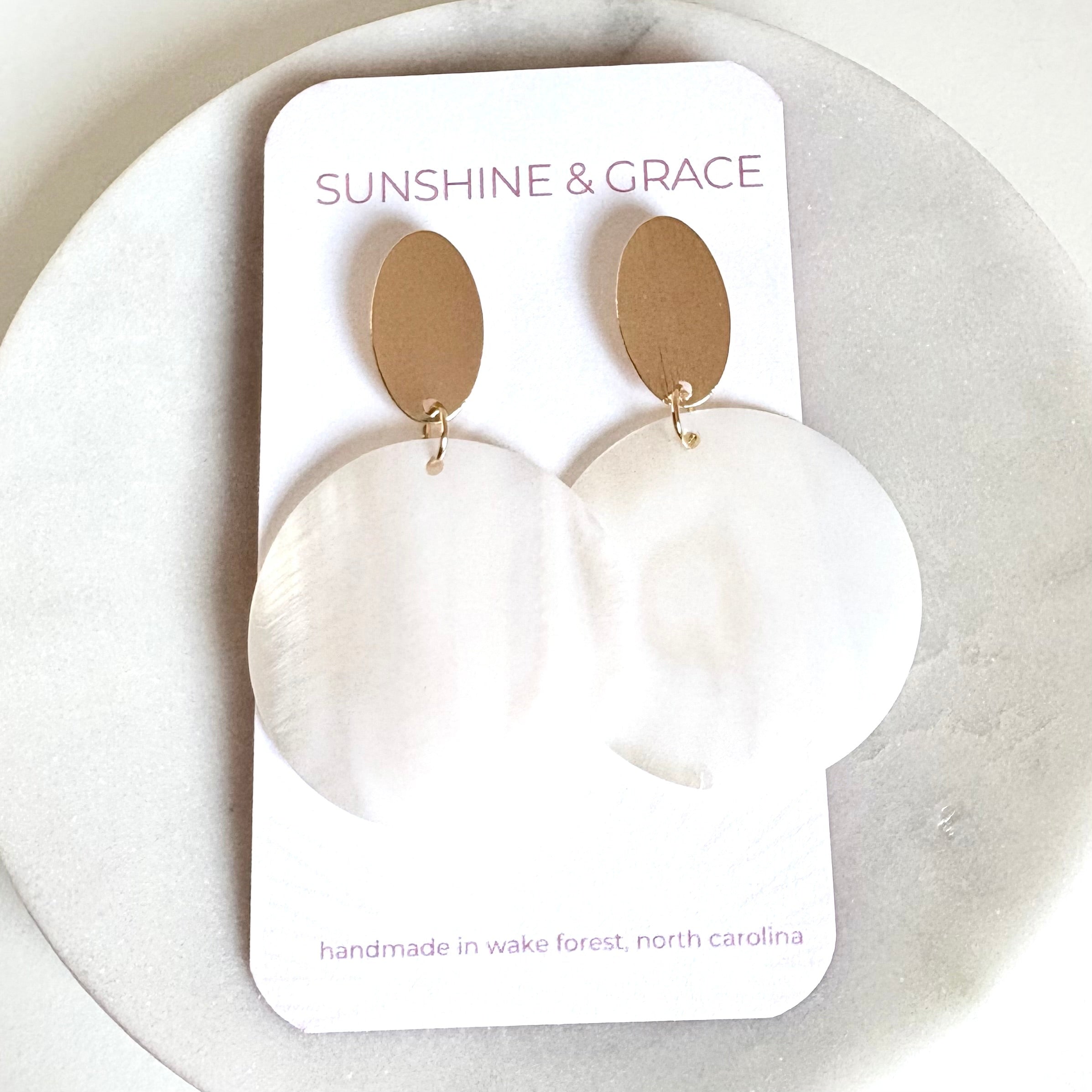 Mother of Pearl Shell Earrings