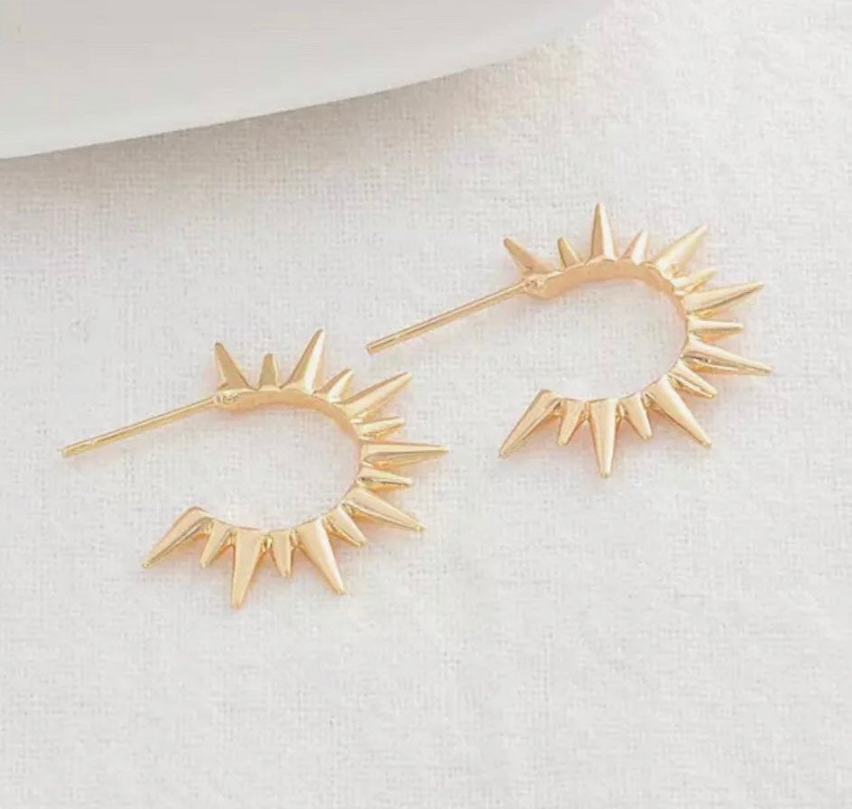 Gold Sun Hoops