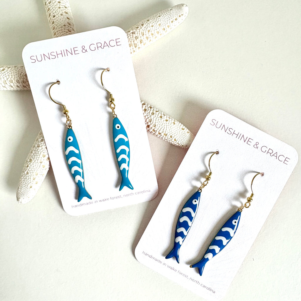 Enamel Fish Earrings