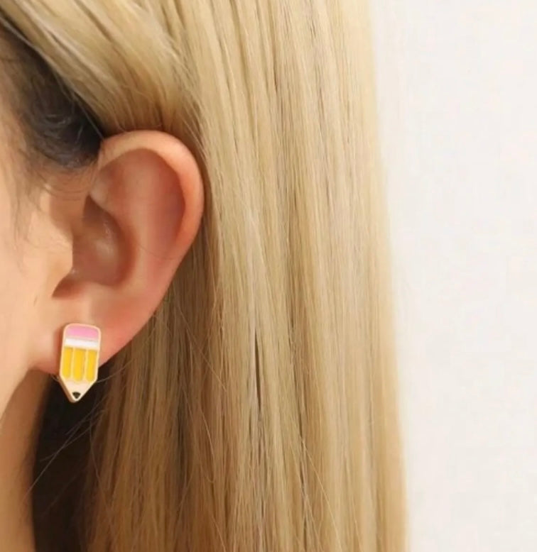 Pencil Stud Earrings | Teacher Appreciation Gift