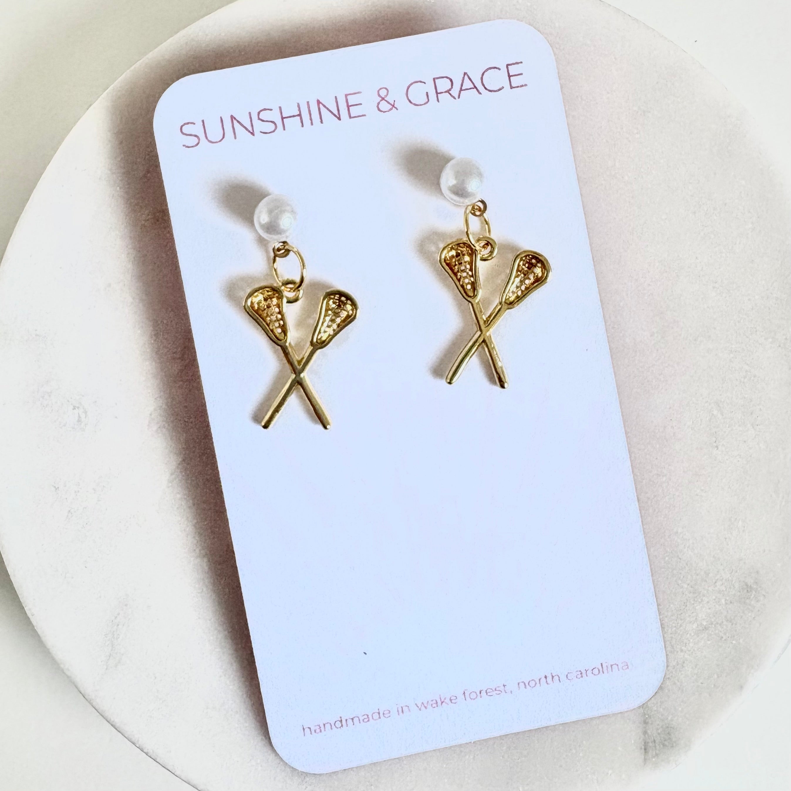 Lacrosse Earrings, LAX Earrings