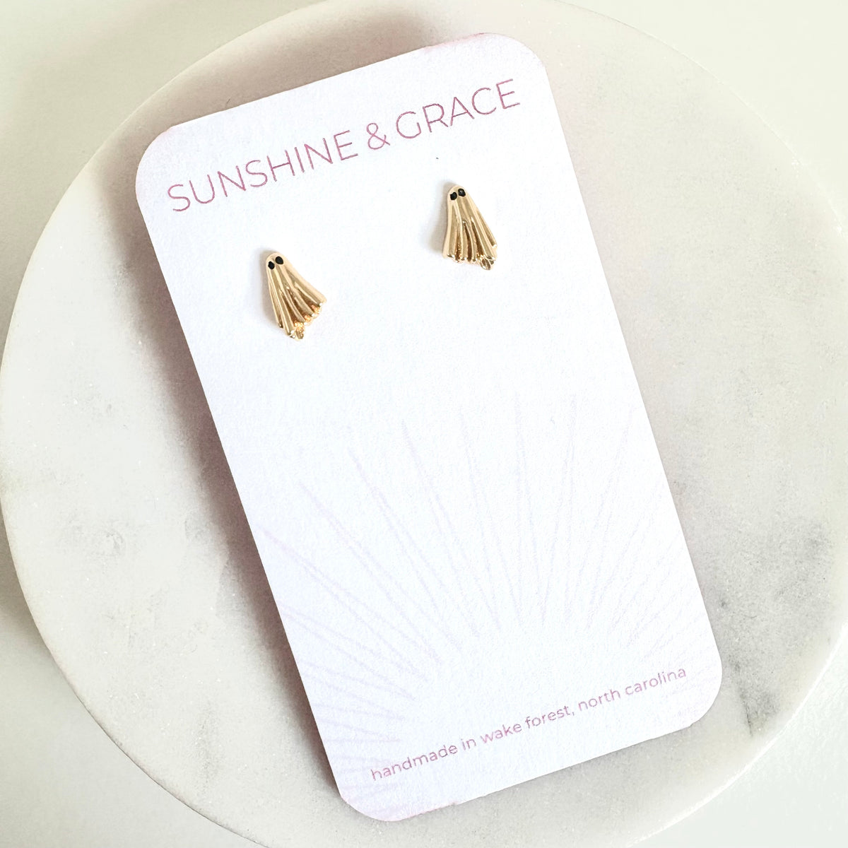 Gold Ghost Studs