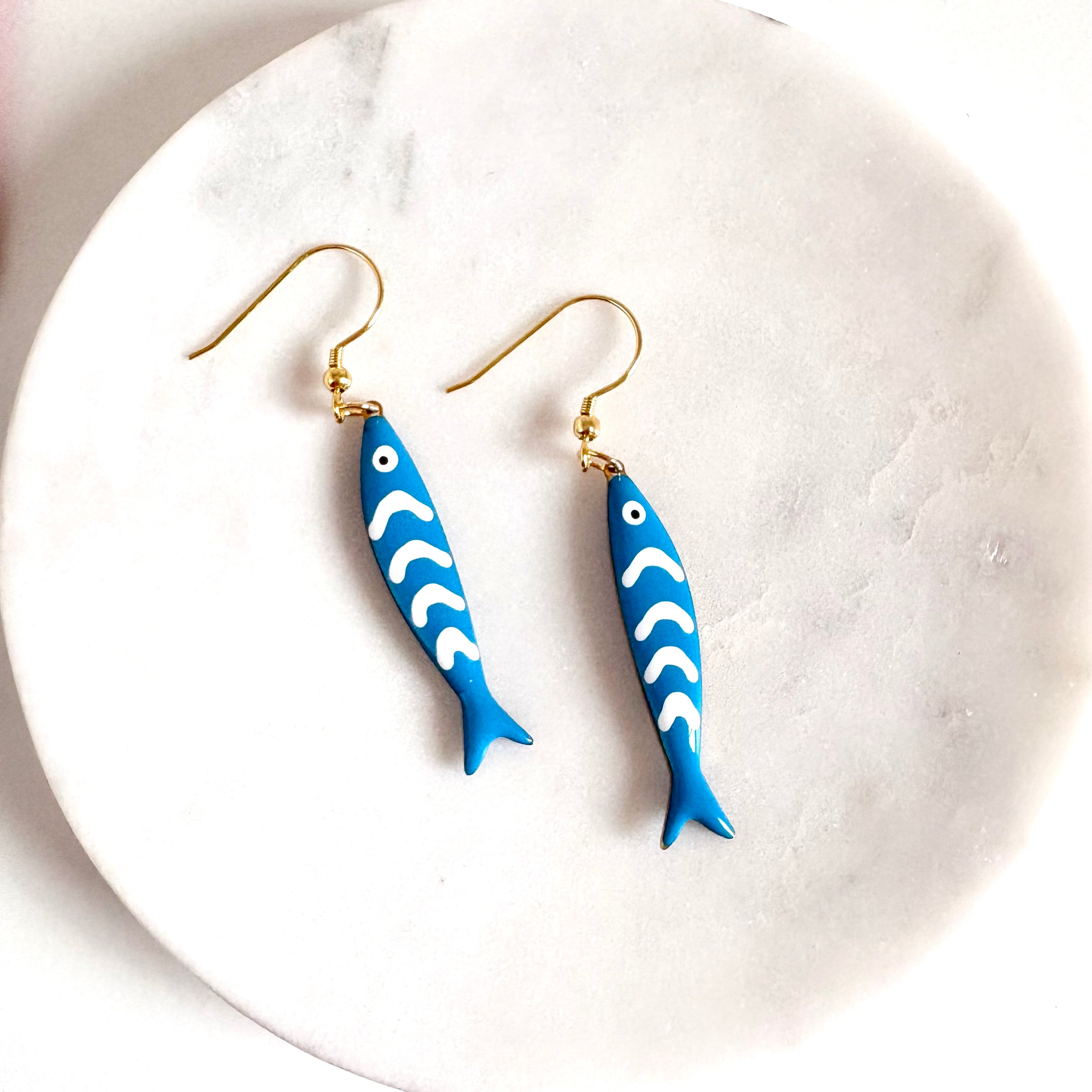 Enamel Fish Earrings