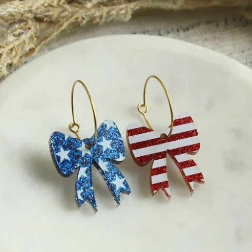 Red, White, and Blue Bow Hoops