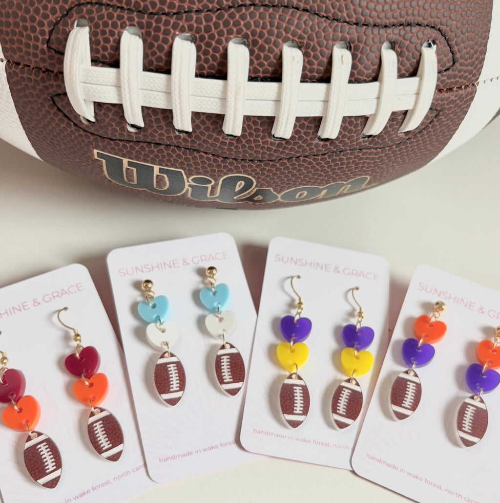 Custom Football Team Earrings