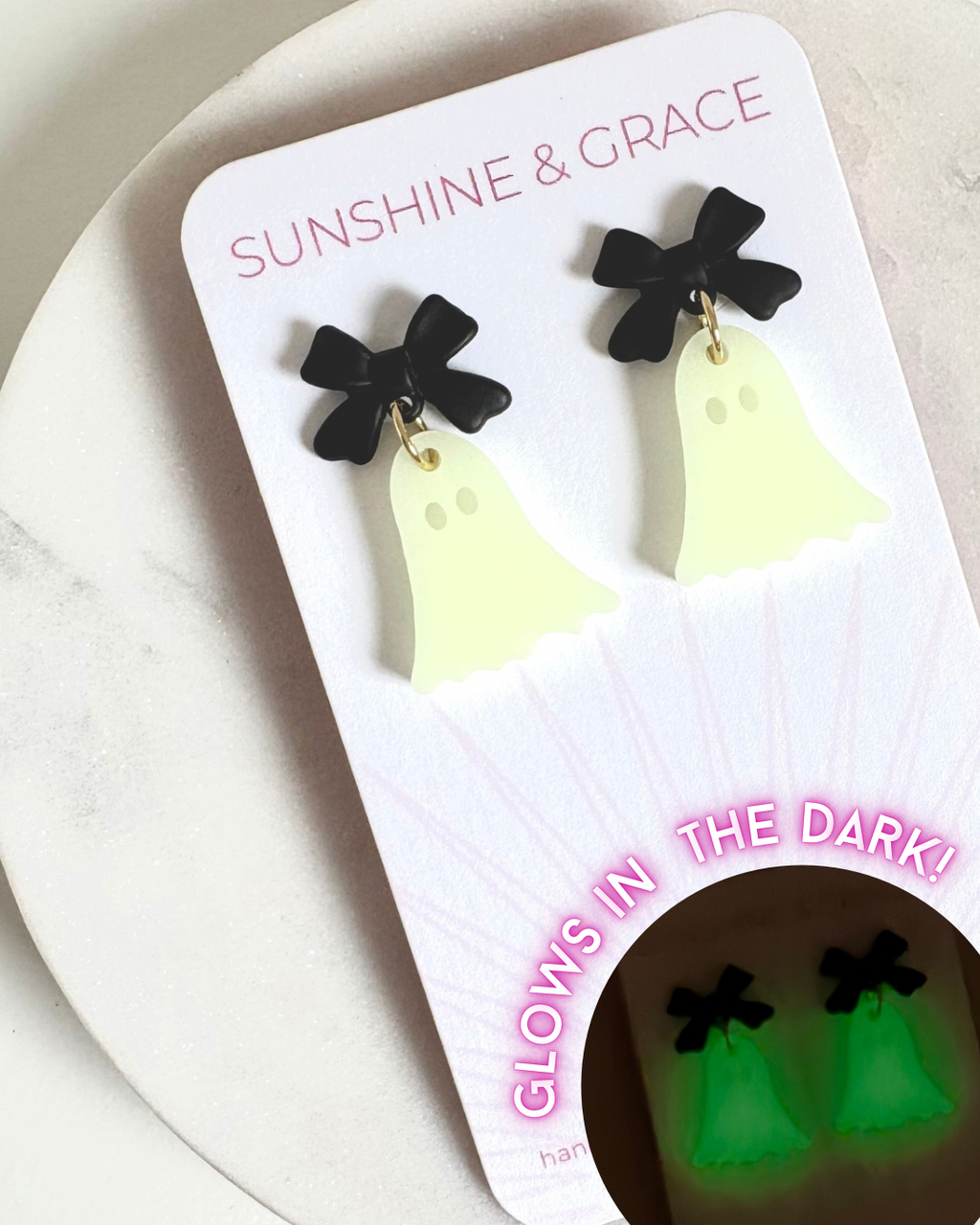 Glow in the Dark Ghost Earrings