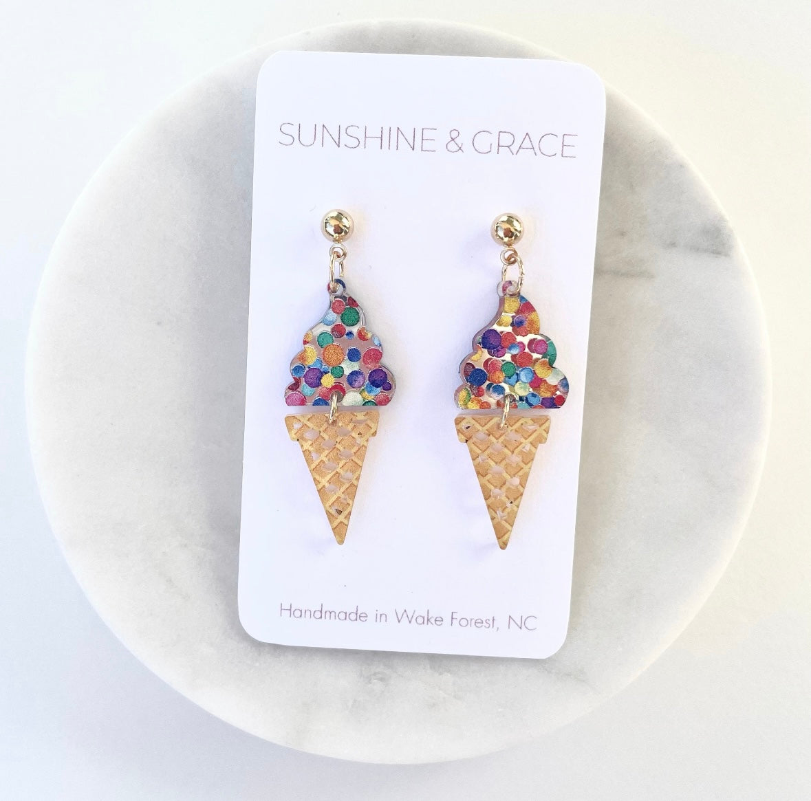 Ice Cream Cone Earrings
