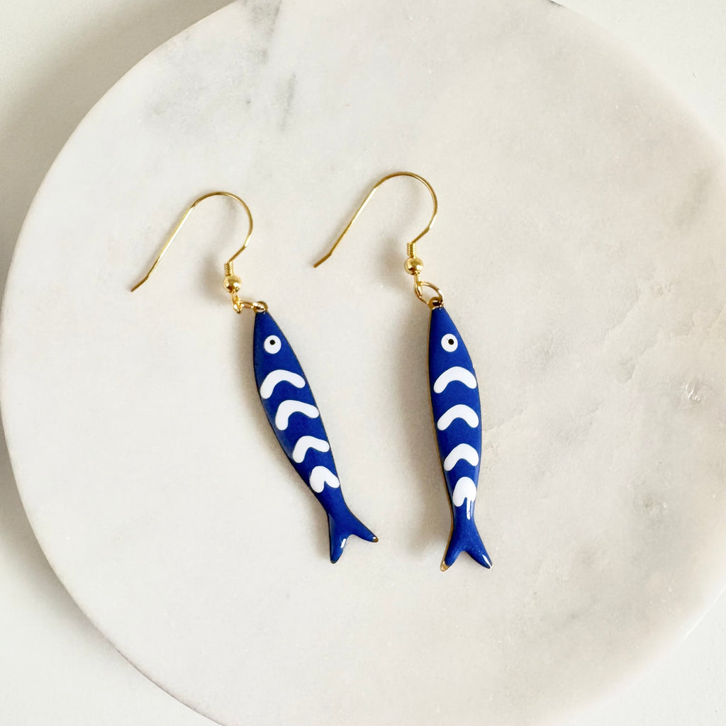Enamel Fish Earrings