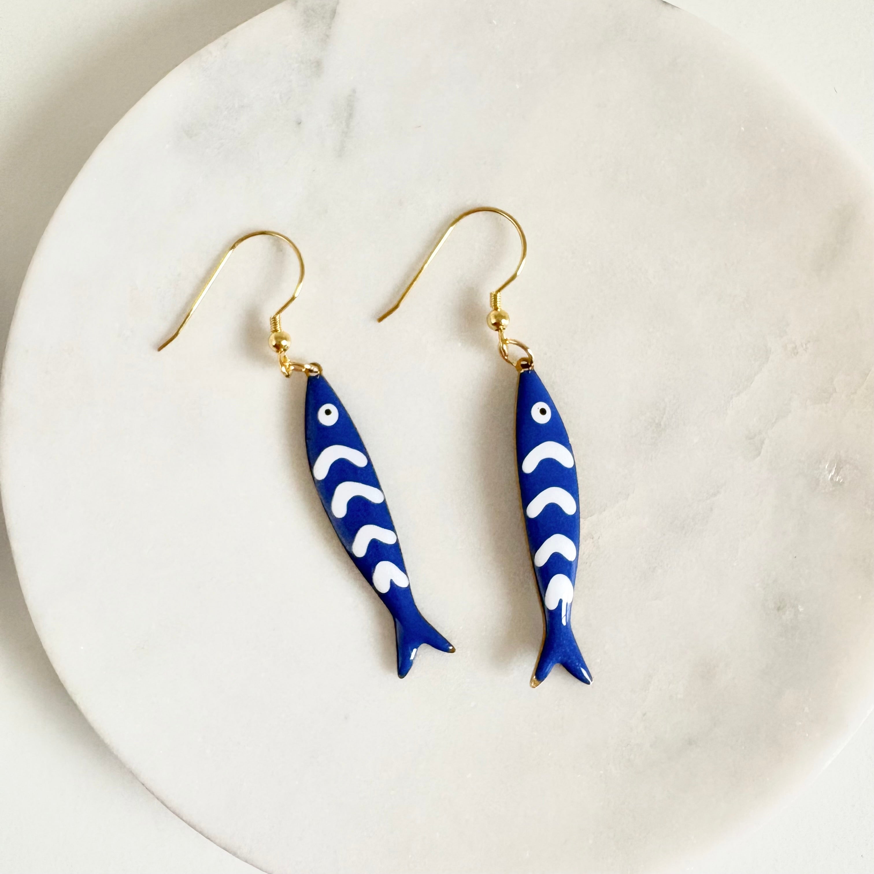 Enamel Fish Earrings