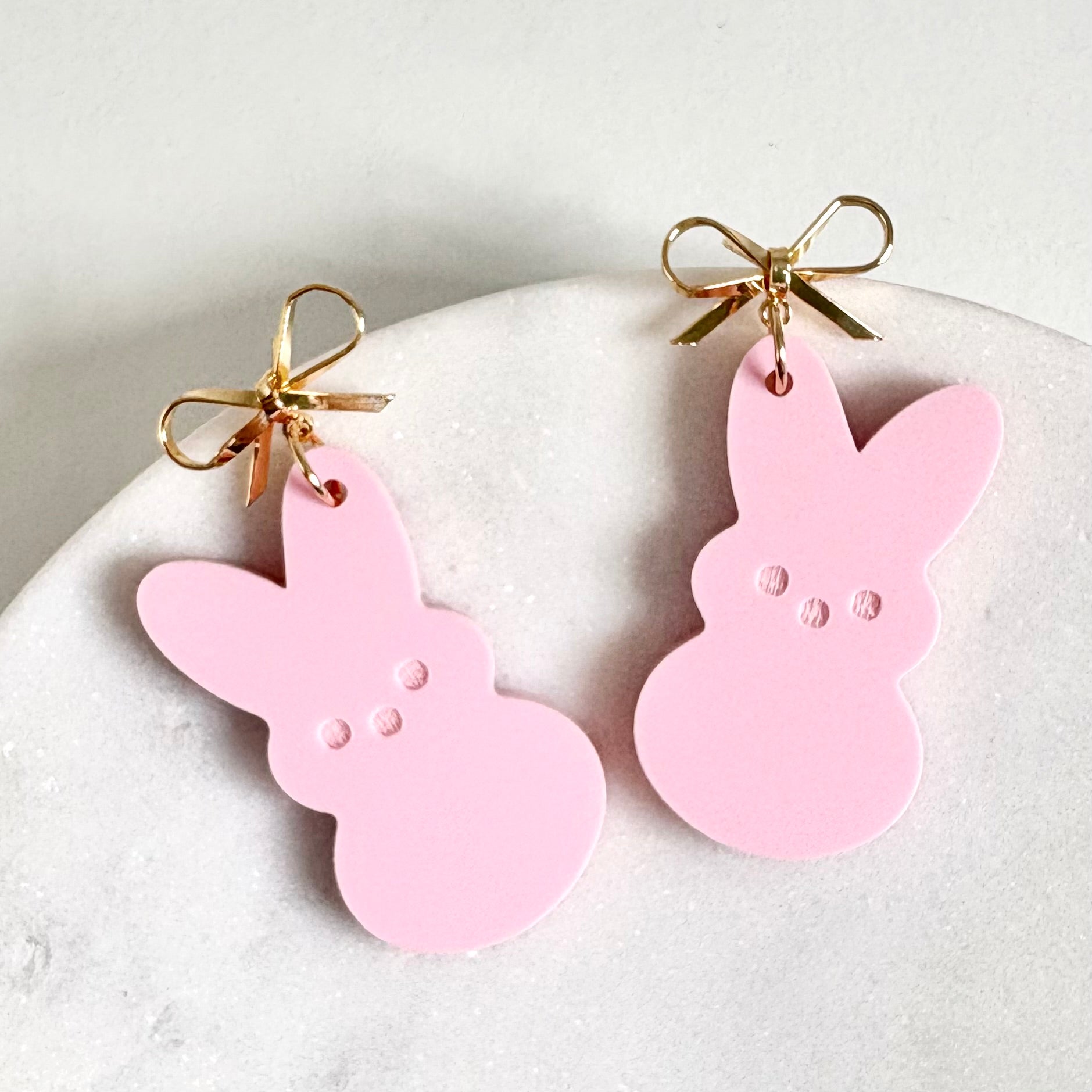 Pink Bunny Peep Earrings