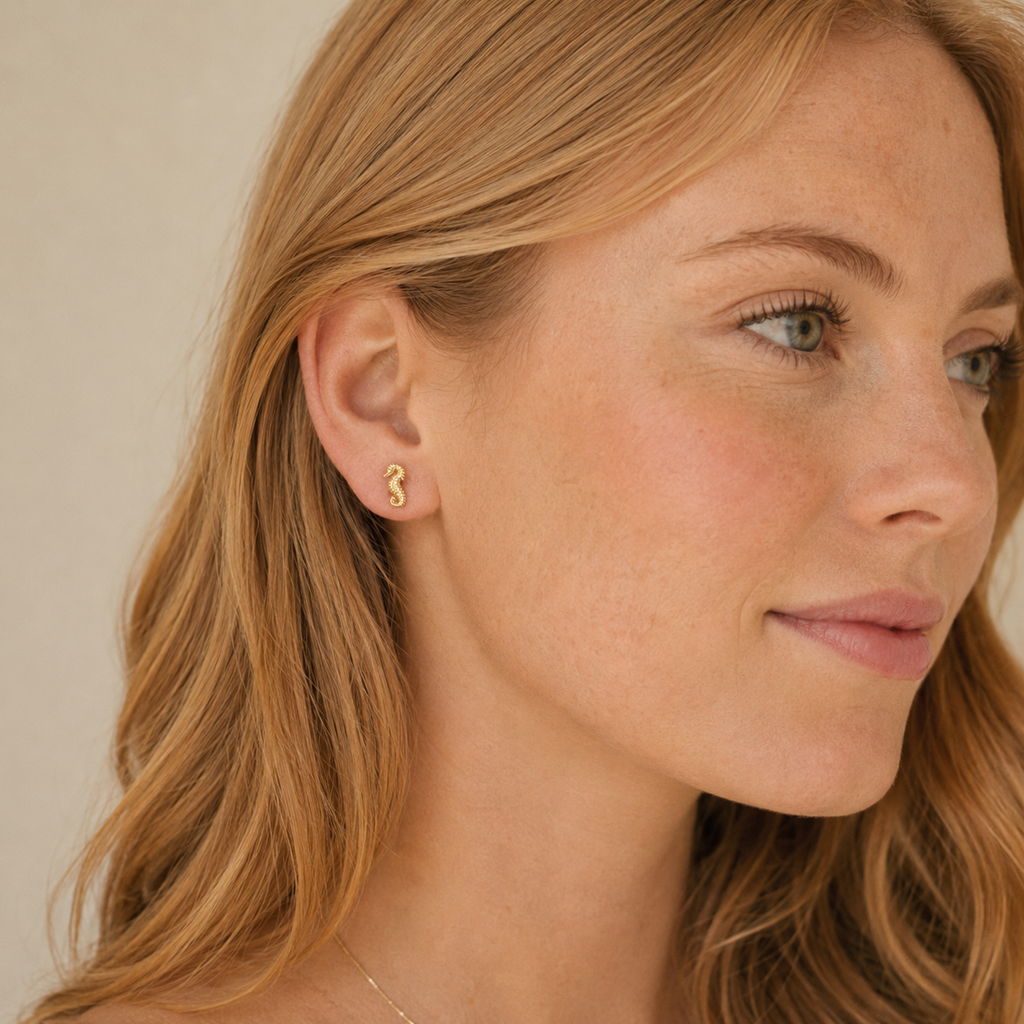 Mini Seahorse Studs