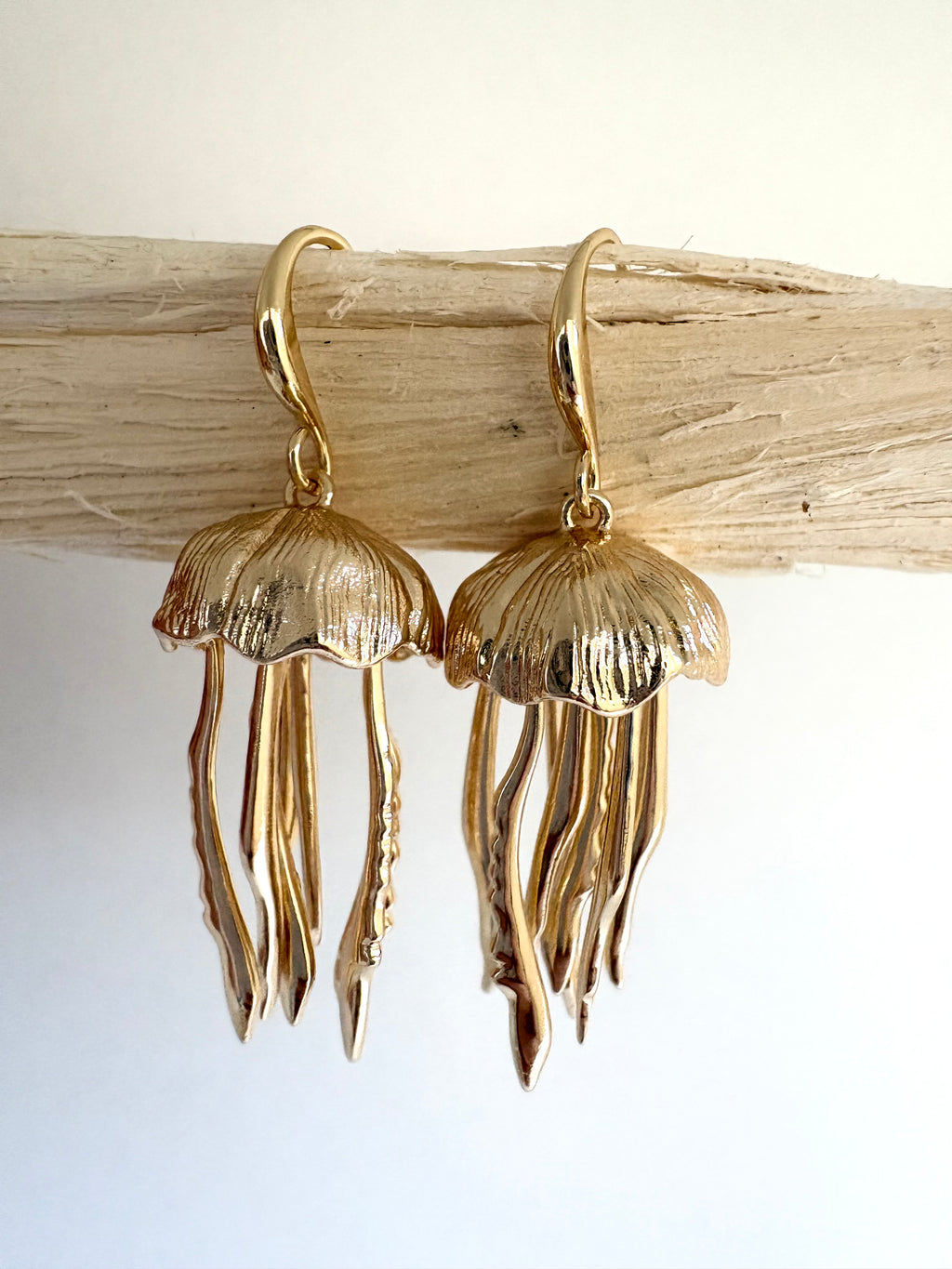 Gold Jellyfish Dangle Earrings