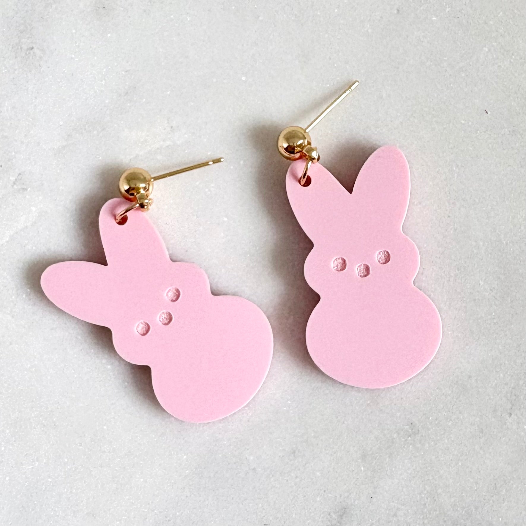 Pink Bunny Peep Earrings