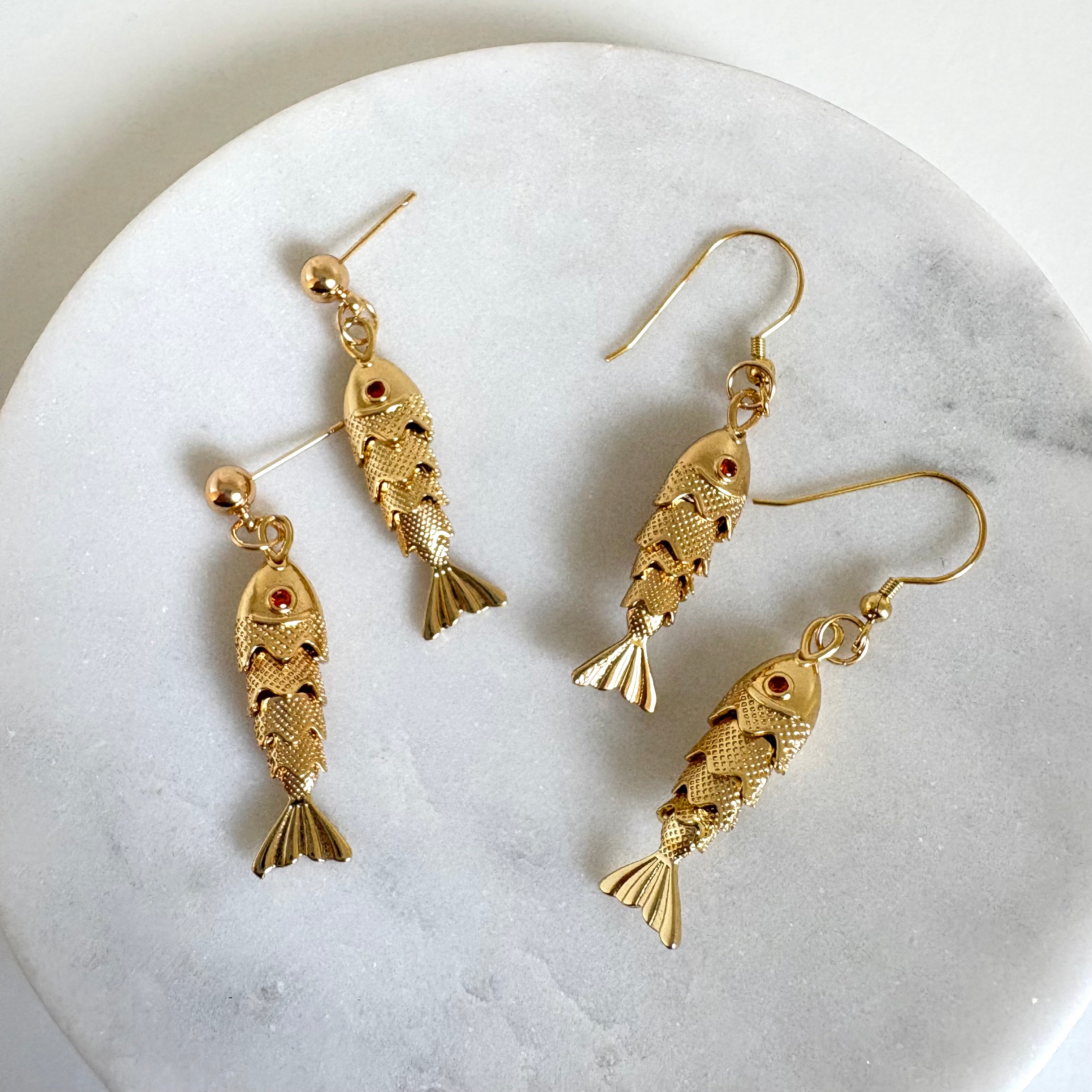 Gold Fish Earrings