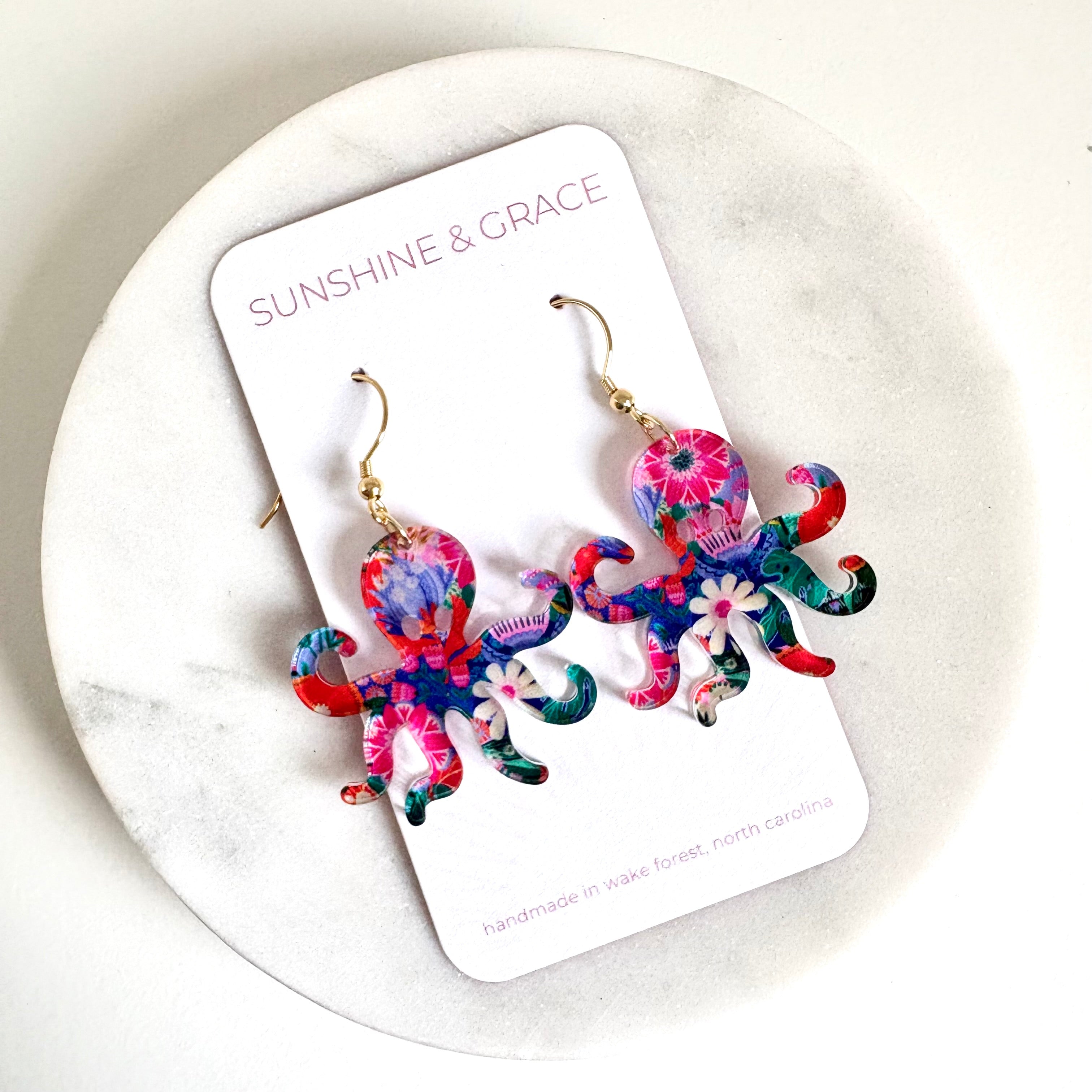 Colorful Octopus Earrings