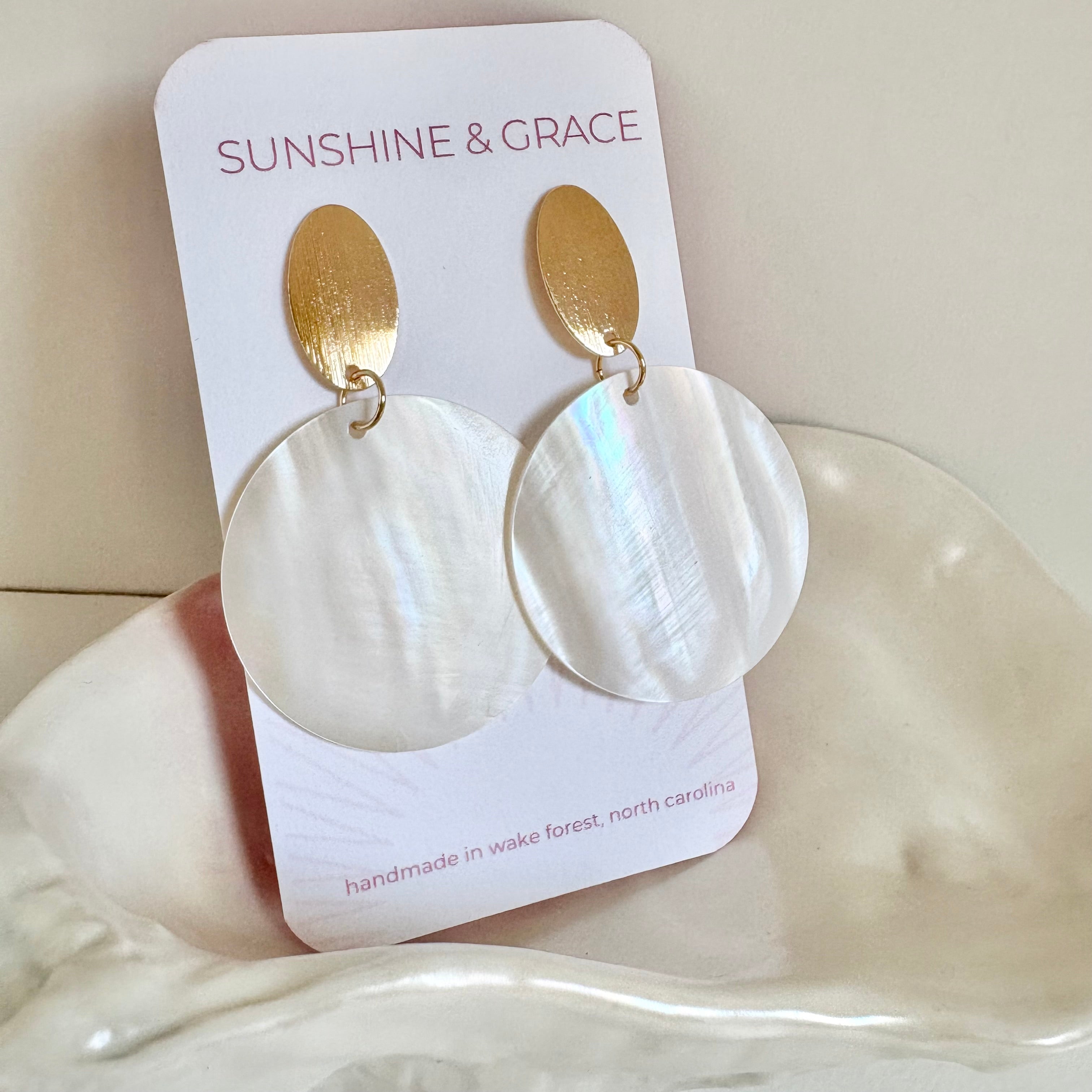 Mother of Pearl Shell Earrings