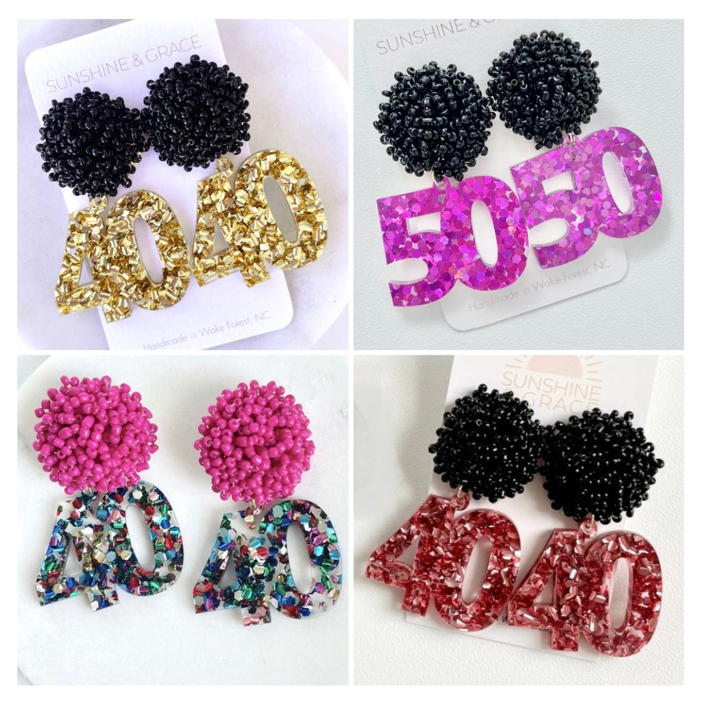 Custom Birthday Earrings