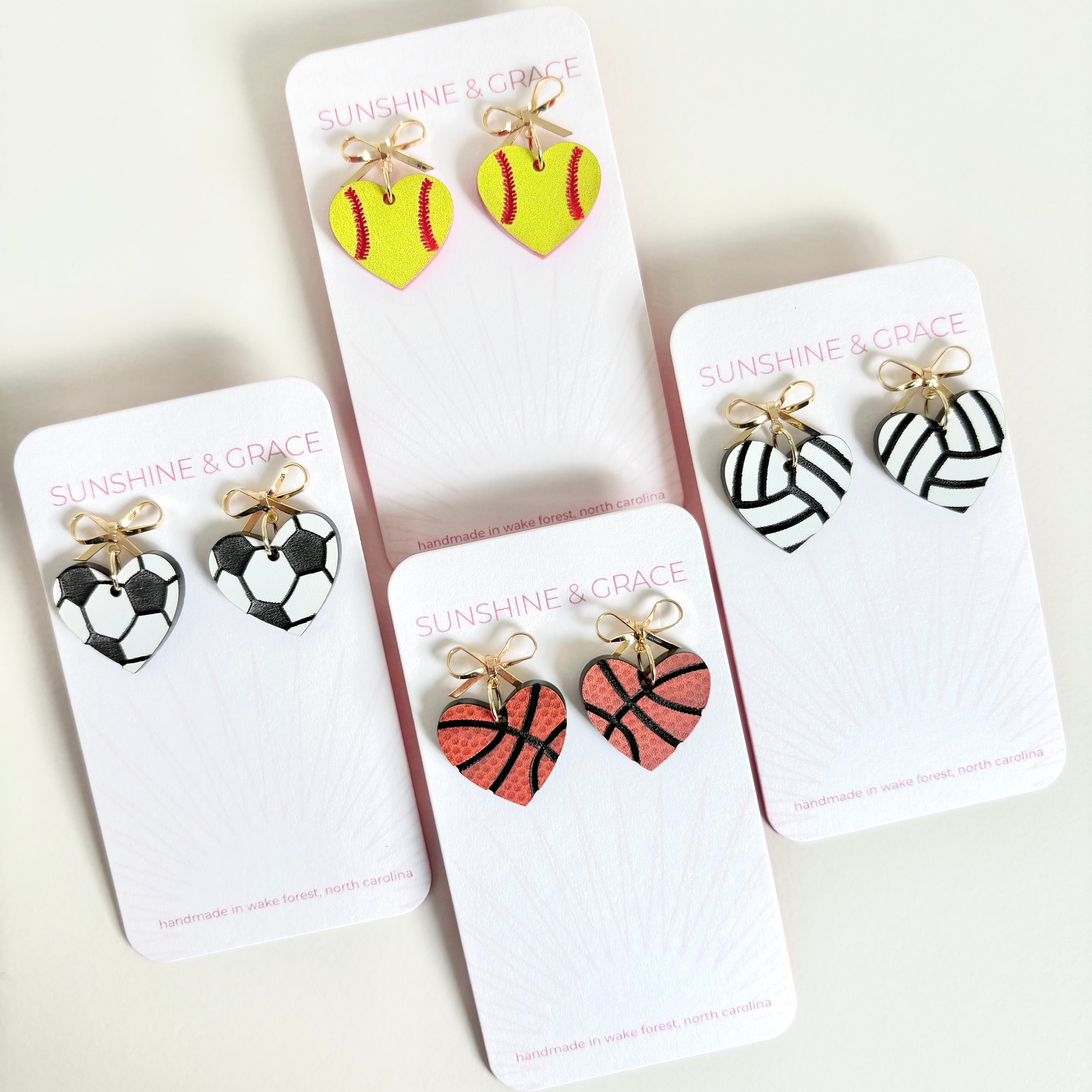 iHeart Sports Earrings, Volleyball Earrings, Basketball Earrings, Softball Earrings, Soccer Earrings