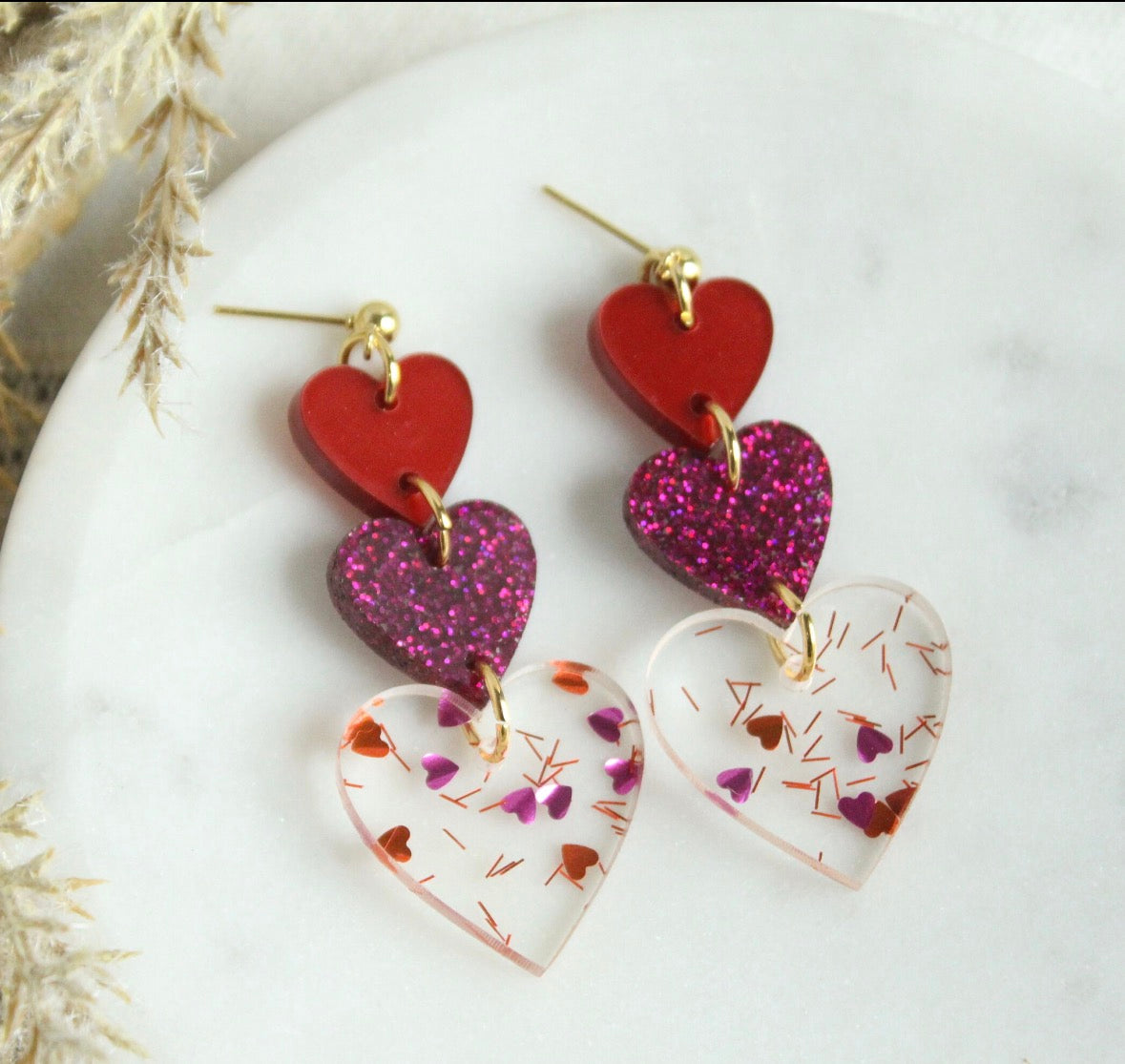 Cupid Confetti Valentine Earrings
