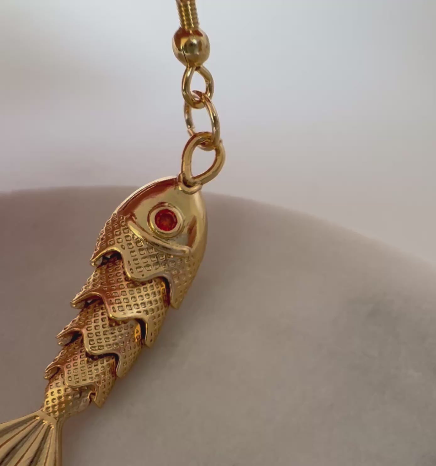 Gold Fish Earrings