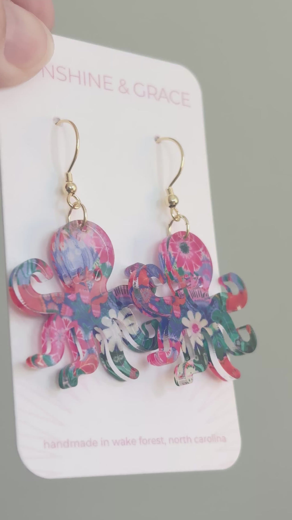 Colorful Octopus Earrings