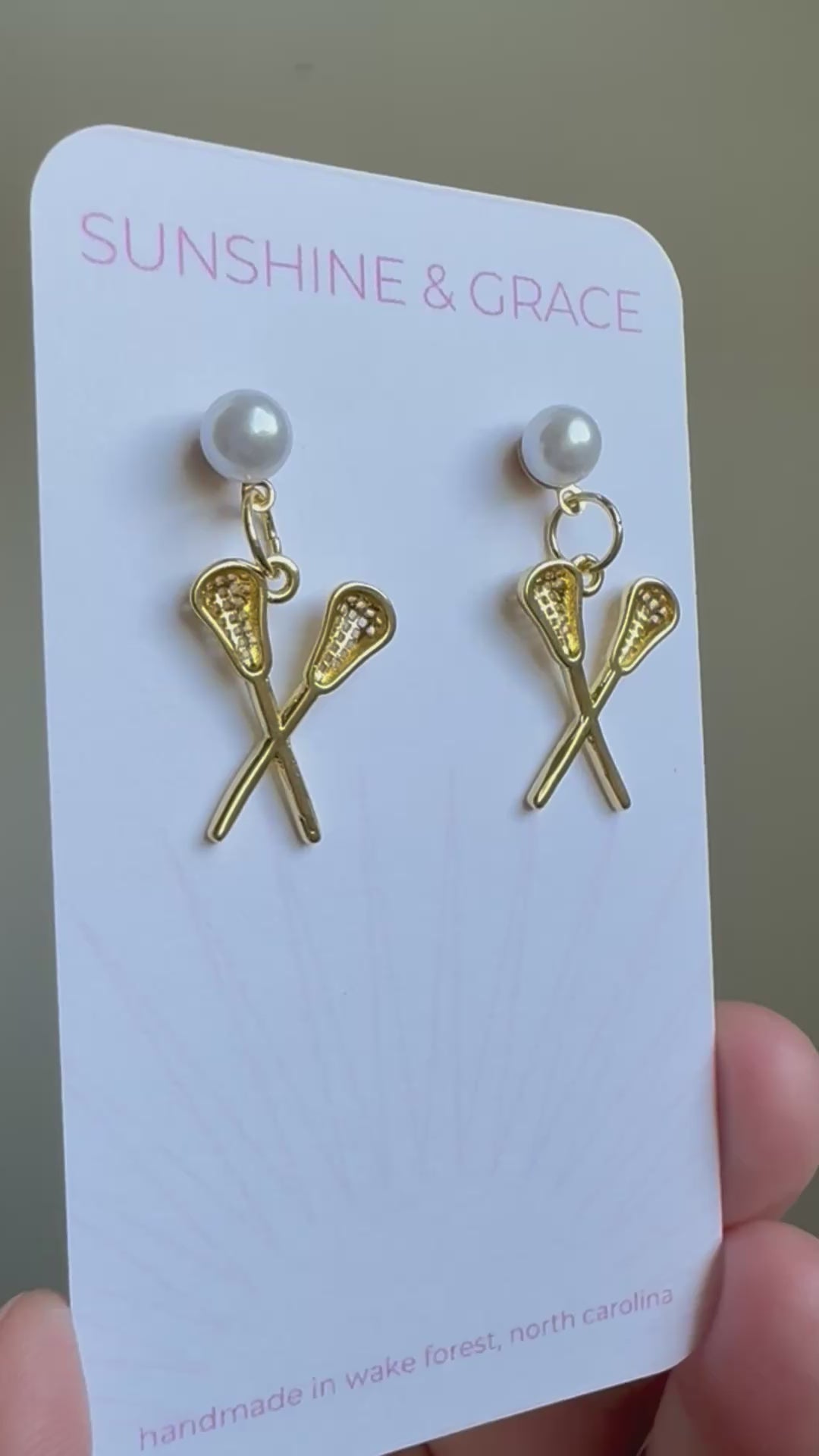 Lacrosse Earrings, LAX Earrings