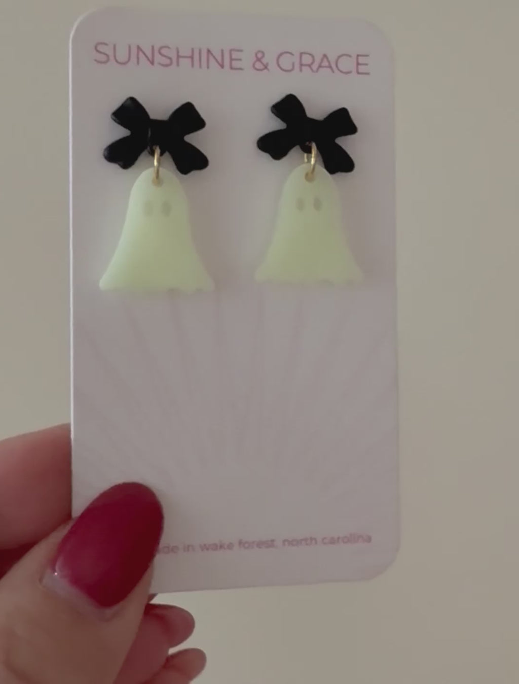 Glow in the Dark Ghost Earrings