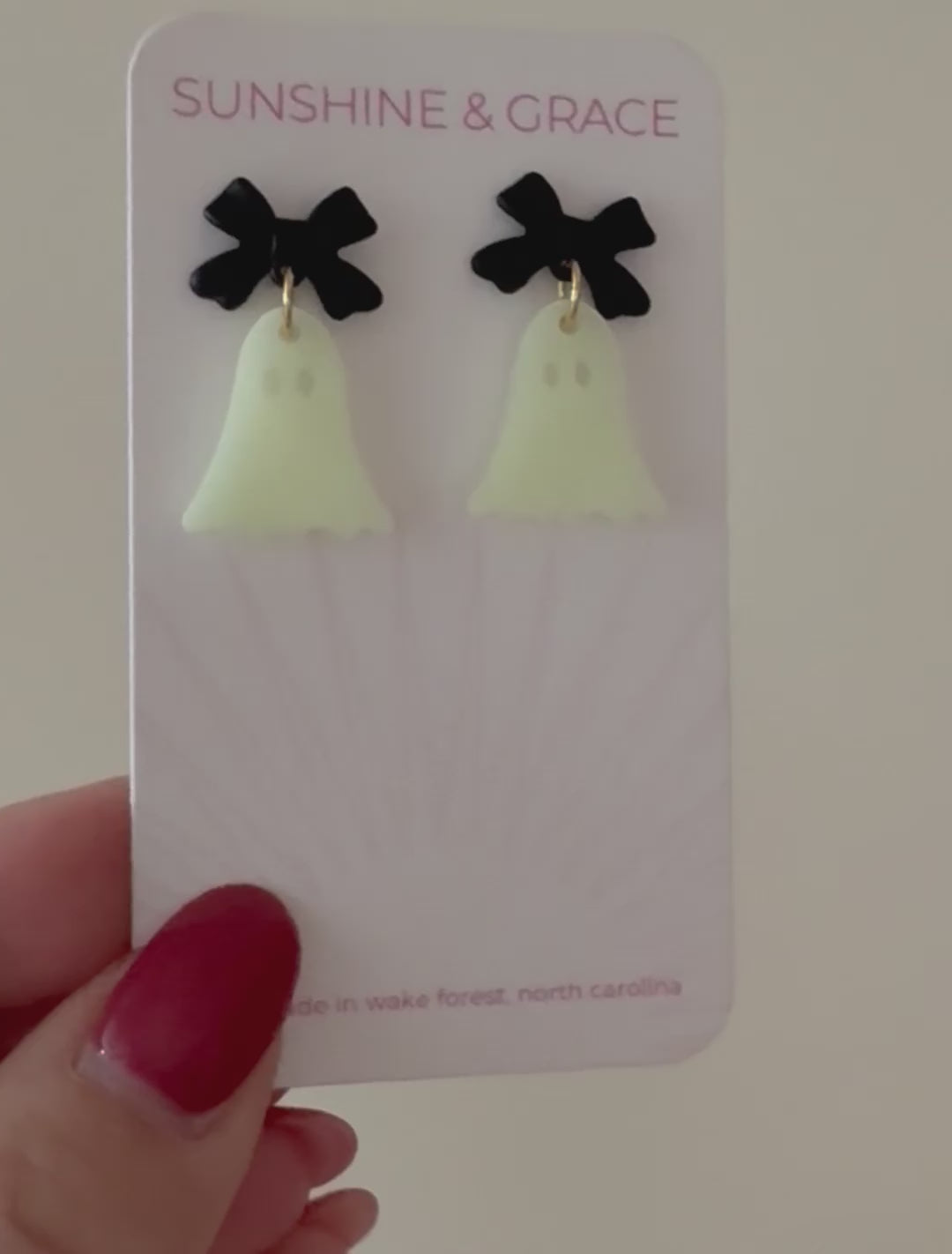 Glow in the Dark Ghost Earrings
