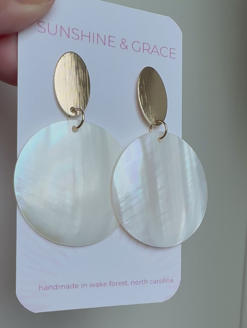 Mother of Pearl Shell Earrings
